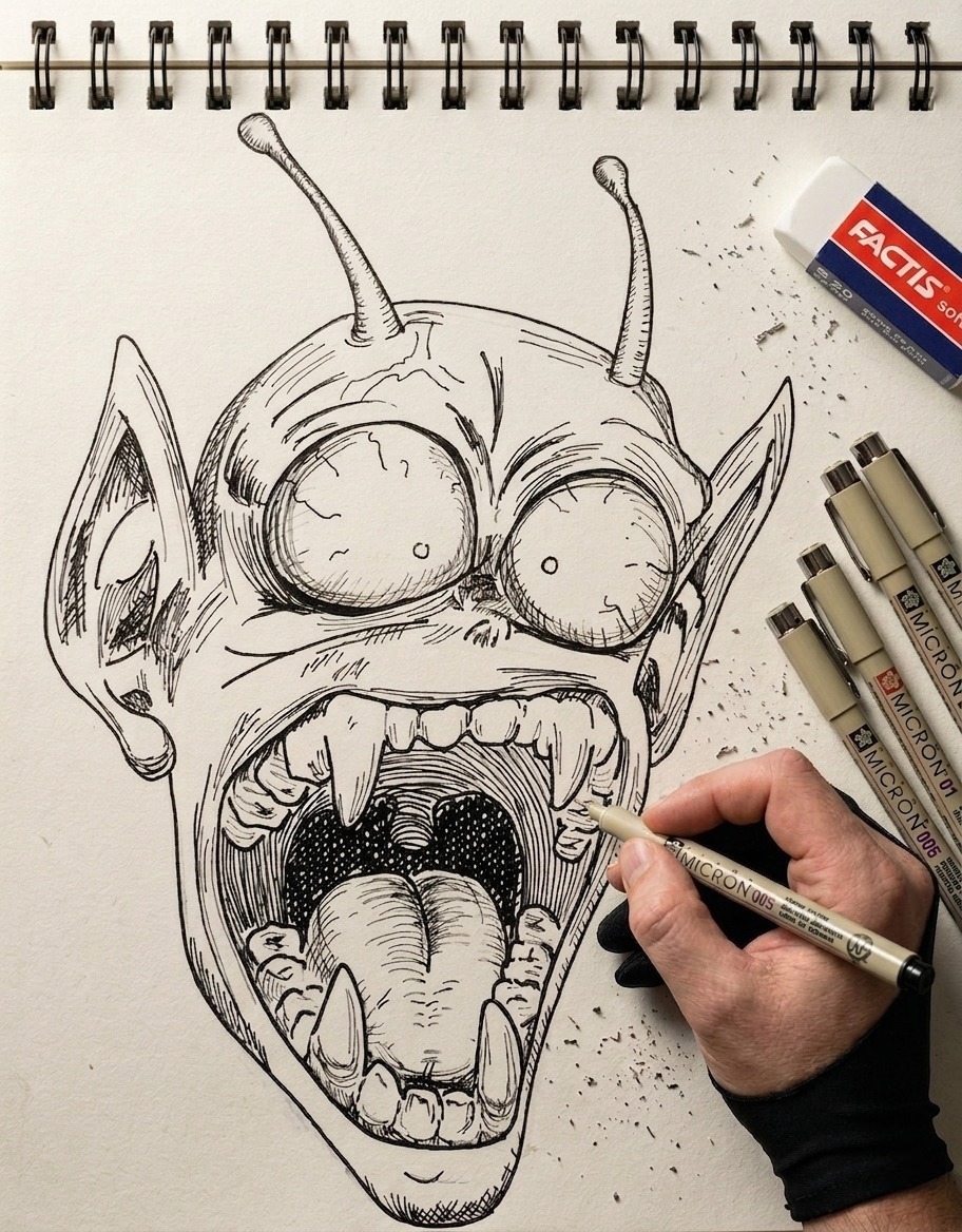 Ejemplo real con Pigma Micron — Salitoons